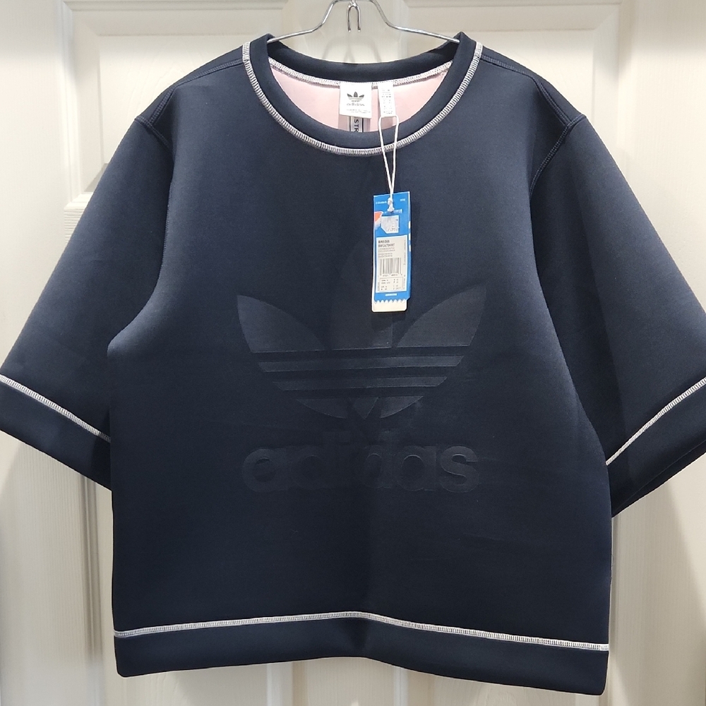 Adidas Dark Blue Short Sleeve Top